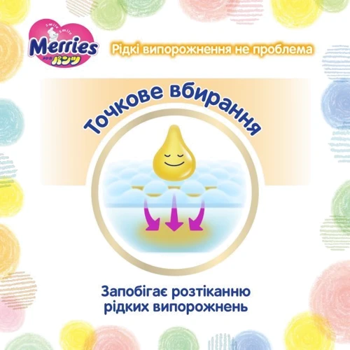 Подгузники-трусики Merries Ultra Jumbo M 6-11 кг 74 шт (4901301259691): Размер подгузника 3 (M)