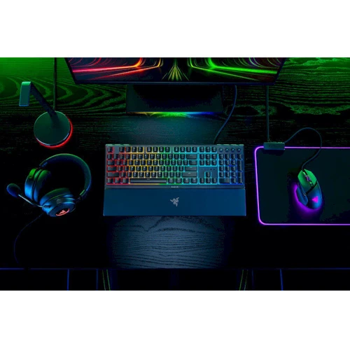 Клавиатура Razer Ornata V3 RGB Mecha-Membrane Switch USB RU Black (RZ03-04460800-R3R1): Количество клавиш 108