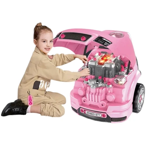 Машина-конструктор: 61 деталь, звук, світло, коробка передач, аксесуари (008-977)