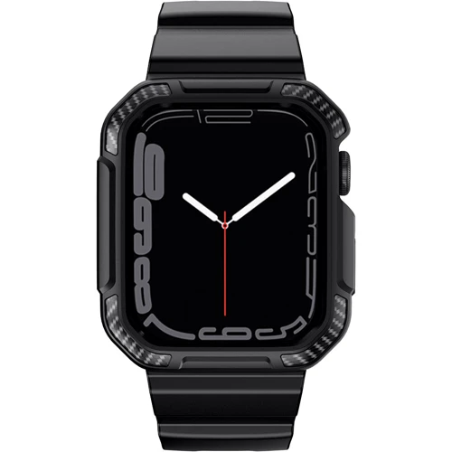 Аксессуар для Watch TPU Strap with Case Black (FLS181107) for Apple Watch 42/44/45/49mm Ultra: Совместимость Apple Watch 49mm, Apple Watch 45mm, Apple Watch 44mm, Apple Watch 42mm