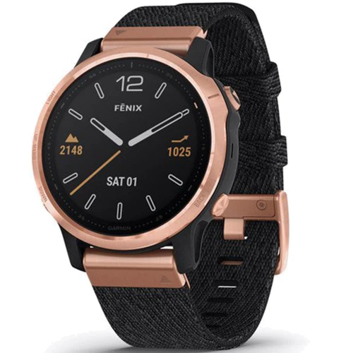 Смарт-часы Garmin Fenix 6S Sapphire Rose Gold with Heathered Black Nylon Band (010-02159-37/36)