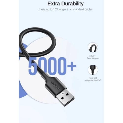 Кабель Ugreen USB Cable to microUSB 1.5m Black (60137) фото 5