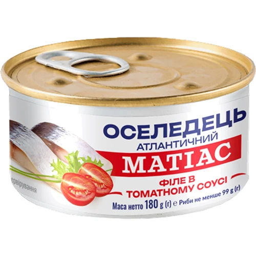 Сельдь Матиас BANGA филе в томатном соусе 180 г (4751017405475)