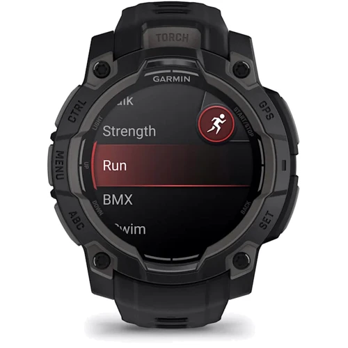 Смарт-годинник Garmin Instinct 3 AMOLED 45mm Black with Black Band (010-02936-00): Дисплей 1.2" AMOLED (390x390)