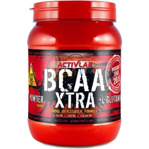 Аминокислота для спорта Activlab BCAA Xtra + L-glutamine 500 g /50 servings/ Stawberry