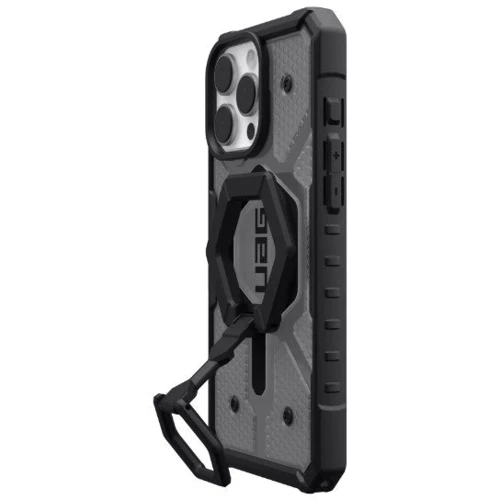 Чехол для iPhone Urban Armor Gear UAG Pathfinder Clear Magsafe Ash/Black Stand (1144651BV02) for iPhone 16 Pro Max: Материалы поликарбонат и полиуретан