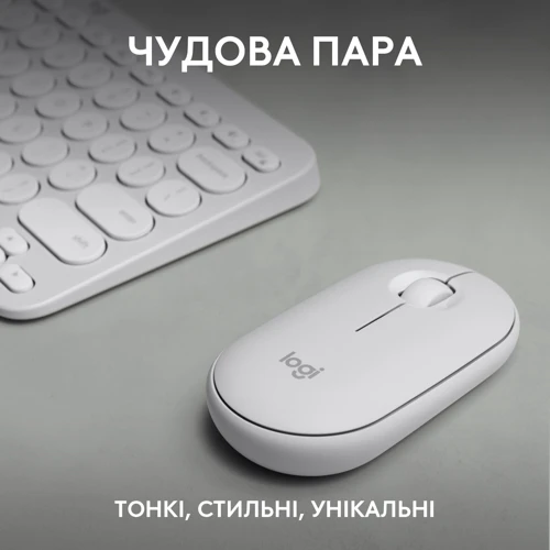 Комплект беспроводной Logitech Pebble 2 Combo White Wireless (920-012240): Интерфейс подключения Bluetooth
