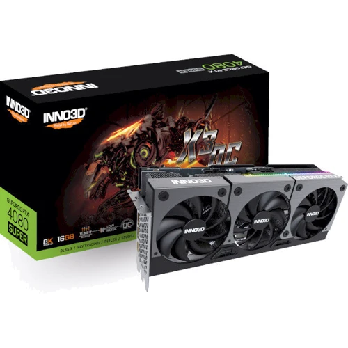 Відеокарта INNO3D GEFORCE RTX 4080 SUPER X3 OC (N408S3-166XX-187049N): Обсяг пам'яті, Гб 16