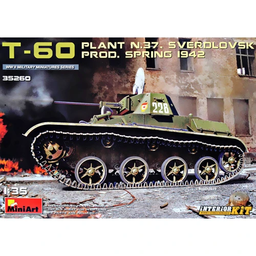 Т-60 MINIART с интерьером Свердловского завода №37. Весна 1942 года