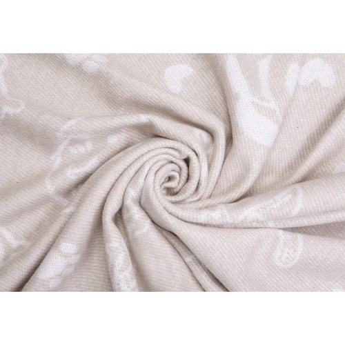 Плед Love You Собаки 140х200 бавовна бежевий