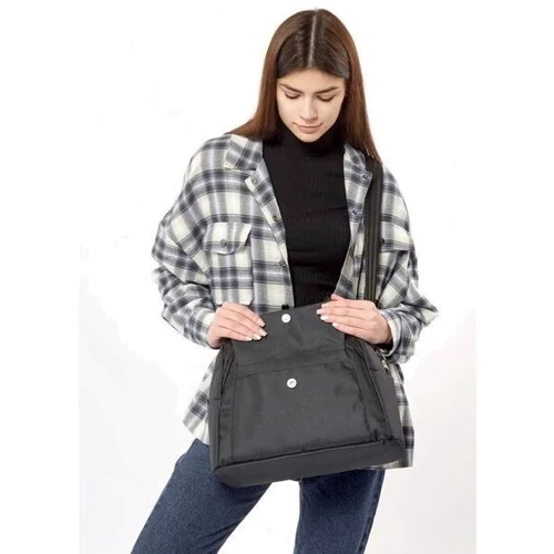 Женская спортивная сумка Sambag Vogue BKS черная тканевая (90153065): Пол Женский
