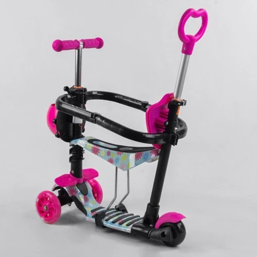 Самокат Best Scooter с защитным бампером розовый (S 4101): Тип тормоза ножной