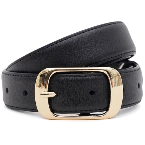Женский ремень Borsa Leather черный (CV1ZK158-goldblack)