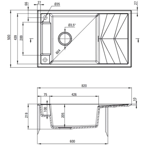 Кухонная мойка Deante Magnetic ZRM N113