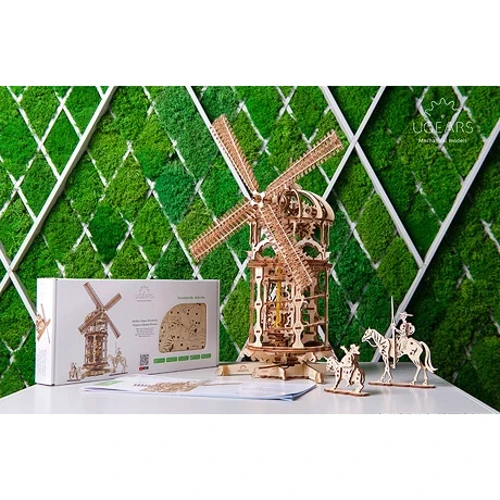 Механічний 3D пазл UGEARS "Вежа-млин" (70055): Вид міста, країни і архітектурні споруди