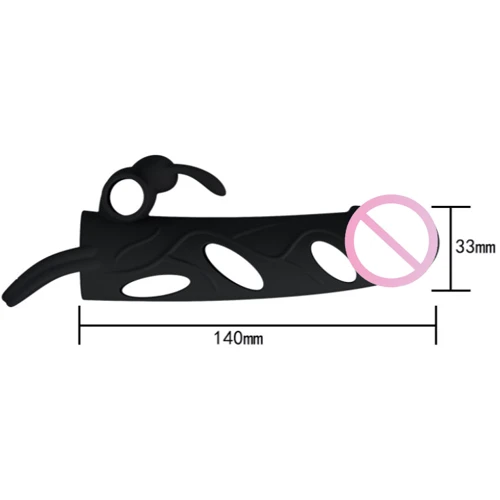 Насадка на член LYBAILE Pretty Love Vibrating Penis Sleeve Black 5.5 "