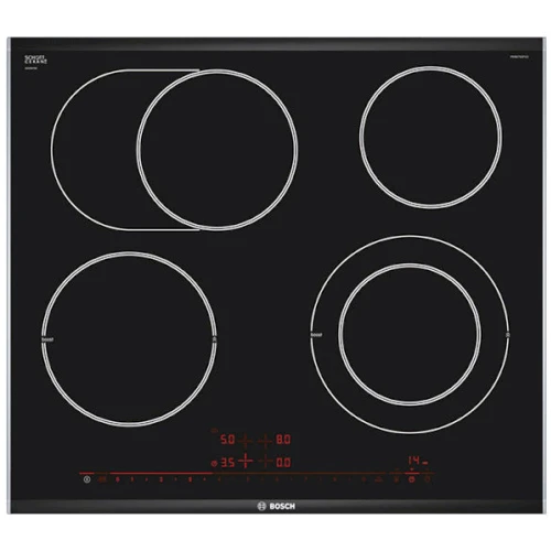 Варочная поверхность электрическая Bosch PKN675DP1D: Расположение панели спереди