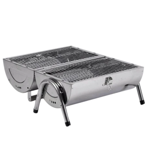 Гриль вугільний Bo-Camp Barrel Silver (8108381): Розмір 500х420х185 мм