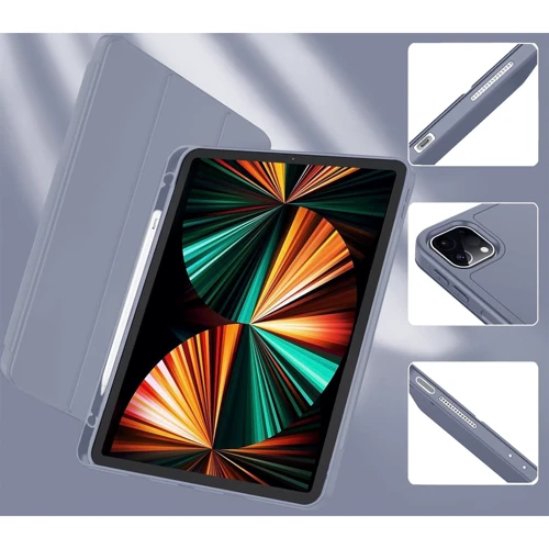Аксесуар для iPad BeCover Tri Fold Soft TPU з Pencil Mount Purple для iPad Pro 11 (2018-2022) (711114): Матеріал полиуретан