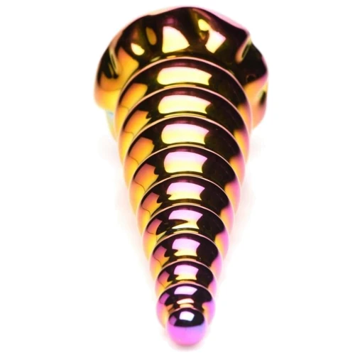 Фэнтезийный фаллоимитатор Creature Cocks Twilight Rainbow Glass Dildo