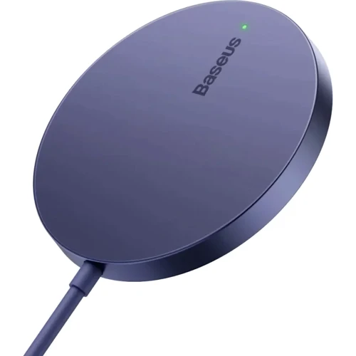 Зарядное устройство Baseus Wireless Charger MagSafe Simple Mini3 Magnetic 15W Purple (CCJJ040205) for iPhone 16 I 15 I 14 I 13 I 12 series: Кабель в комплекте USB-C