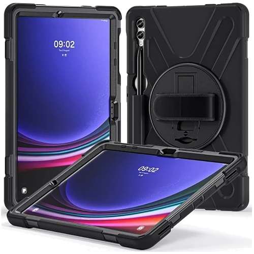 Аксессуар для планшетных ПК BeCover Heavy Duty Case with Stand Black for Samsung X810 Galaxy Tab S9 Plus / S9 FE Plus SM-X610/SM-X616B (710445)