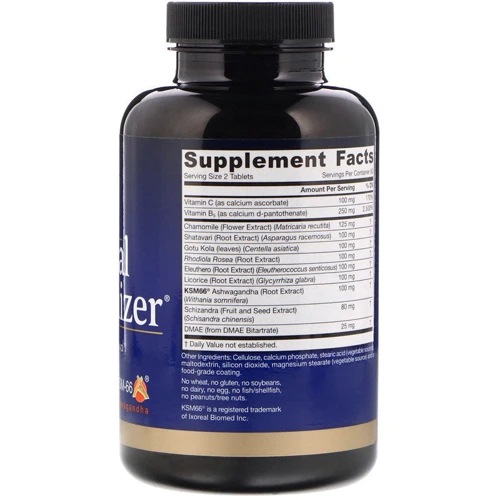 Jarrow Formulas, Adrenal Optimizer, 120 Tablets (JRW-29032): Форма випуску таблетки