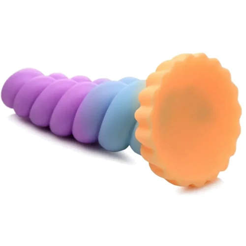 Фантазійний фалоімітатор у формі рогу Однорога Creature Cocks Mystique Silicone Unicorn Dildo