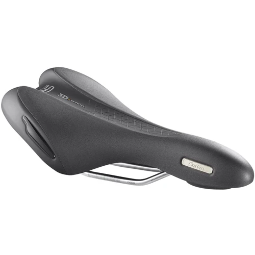 Сідло Selle Royal Premium OPTICA Athletic, 3D Skingel, оббивка Black Astrale, 280х157мм, 370г, unisex, чорне
