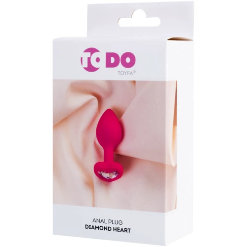 Анальная пробка с кристаллом ToDo Anal Plug Diamond Heart, М