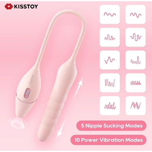 Пульсатор с вакуумным стимулятором KissToy Cathy III Light Blue