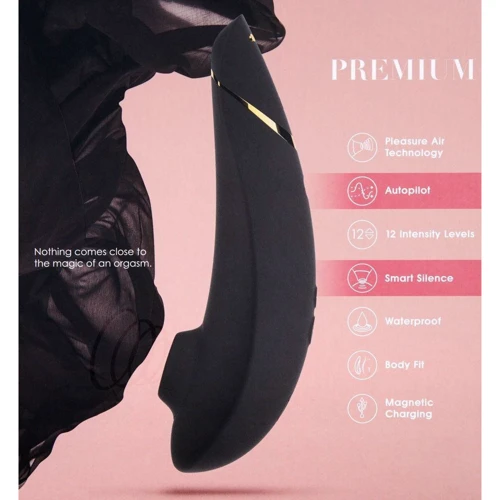 Вакуумный клиторальный стимулятор Womanizer Premium Black