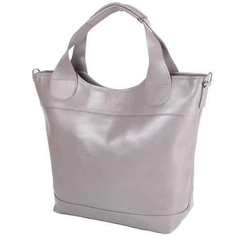 Женская сумка тоут Laskara серая (LK-DD218-grey): Стиль Повседневный (Casual)