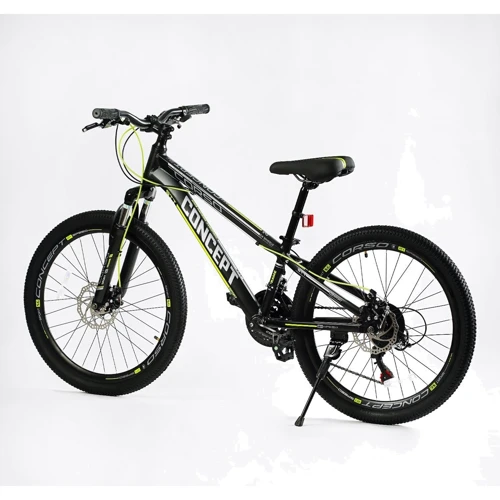 Спортивний велосипед Corso Concept 24" чорний (CP-24784): Матеріал рами алюминиевый сплав