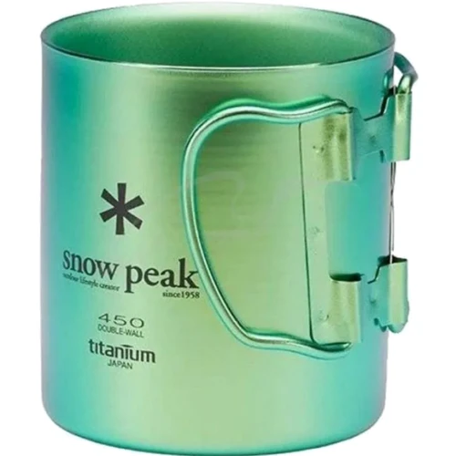 Кухоль Термокухоль Snow Peak MG-053GR-US Ti-Double 450 Colored Mug 450 ml (1200.04.98): Виробник Snow Peak