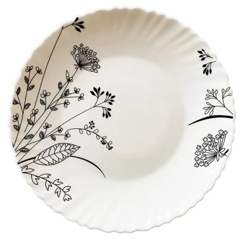 Тарелка Vittora Wave Черно-белое соцветие 19 см (V-190BW): Тип Тарелка