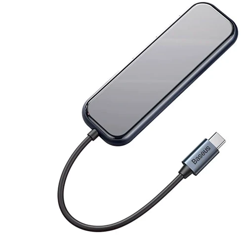 Адаптер Baseus Adapter USB-C to 3xUSB3.0+HDMI+USB-C Deep Gray (CAHUB-RT0G): Цвет серый