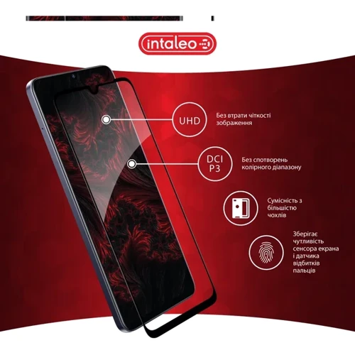 Intaleo Tempered Glass Full Glue Black for Realme Note 60: Цвет черный