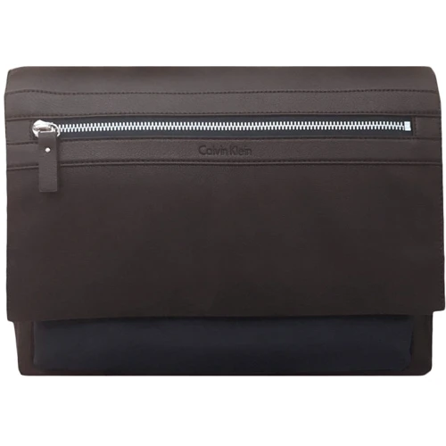 Мужская сумка почтальонка Calvin Klein коричневая (751197644976)