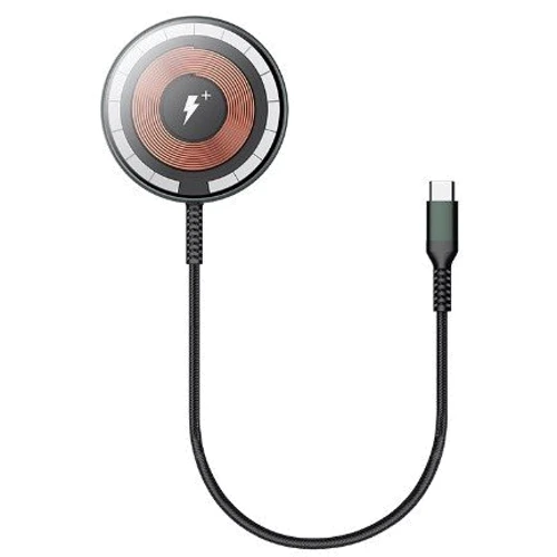 Зарядний пристрій WIWU Wireless Charger MagSafe High Tech Transparent M14 Black для iPhone 16 I 15  I 14 I 13 I 12 series: Кабель в комплекті отсутствует