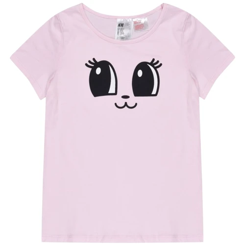 Пижамная футболка H&M 624828 134-140 см светло-розовая