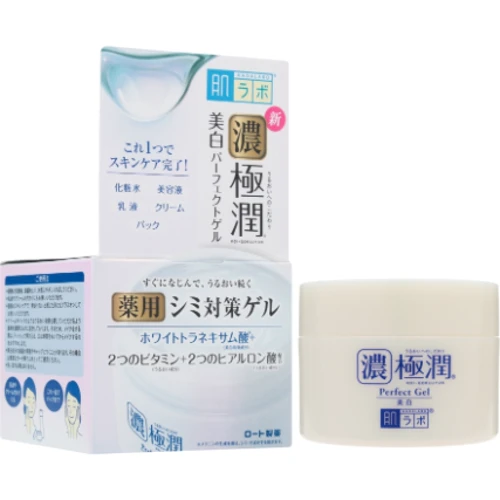 Hada Labo Koi-Gokujyun Whitening Perfect Gel Отбеливающий гиалуроновый гель для лица с арбутином 100 g: Пол Для женщин