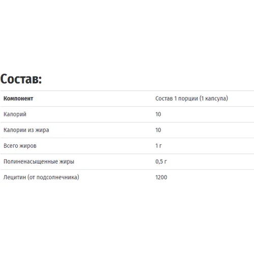 Douglas Laboratories Lecithin 1200 mg, 100 Softgels (DOU-97759): Тип Лецитин