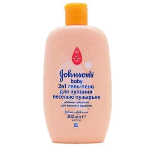 Johnson’s Baby 2in1 Bubble Bath & Wash Гель-пена для купания "Веселые пузырьки" 300 ml