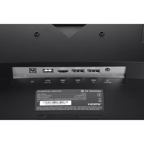 Монитор 2E GAMING G3220B (2E-G3220B-01.UA): Разъемы Выход на наушники, DisplayPort, HDMI