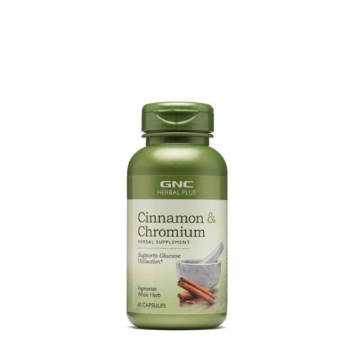 

Gnc Herbal Plus Cinnamon & Chromium Корица Хром 60 капсул