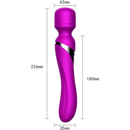 Универсальный вибромассажер Foxshow Silicone Dual Massager Purple