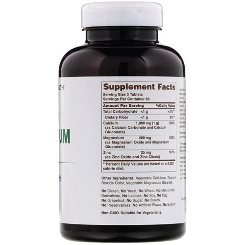 American Health Chelated Calcium Magnesium Zinc, 250 Tablets (AMH-04293): Тип Магний + Кальций