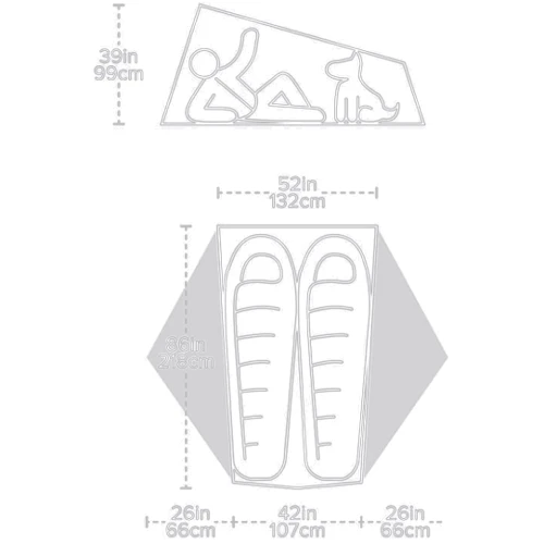 Палатка Big Agnes Tiger Wall UL2 Bikepack greige/gray (021.0174)