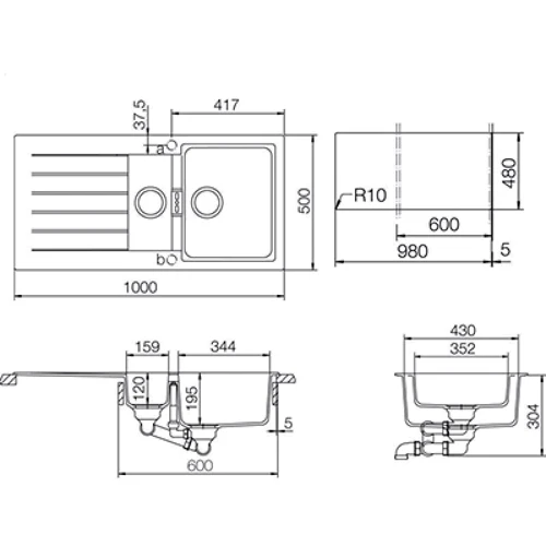 Кухонная мойка SCHOCK SIGNUS D150 Puro-84 (50086084): Форма Прямоугольная